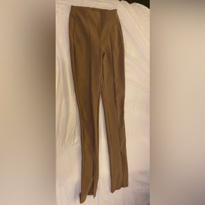 Zara Tan Cut Out Pants